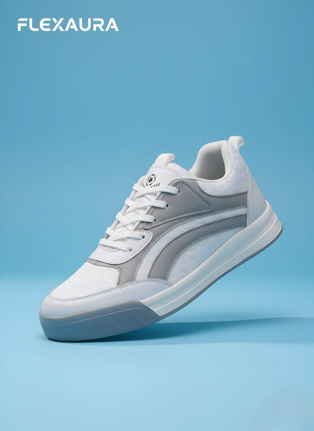 ComfortStep Dual-Tone Sneakers – White & Grey