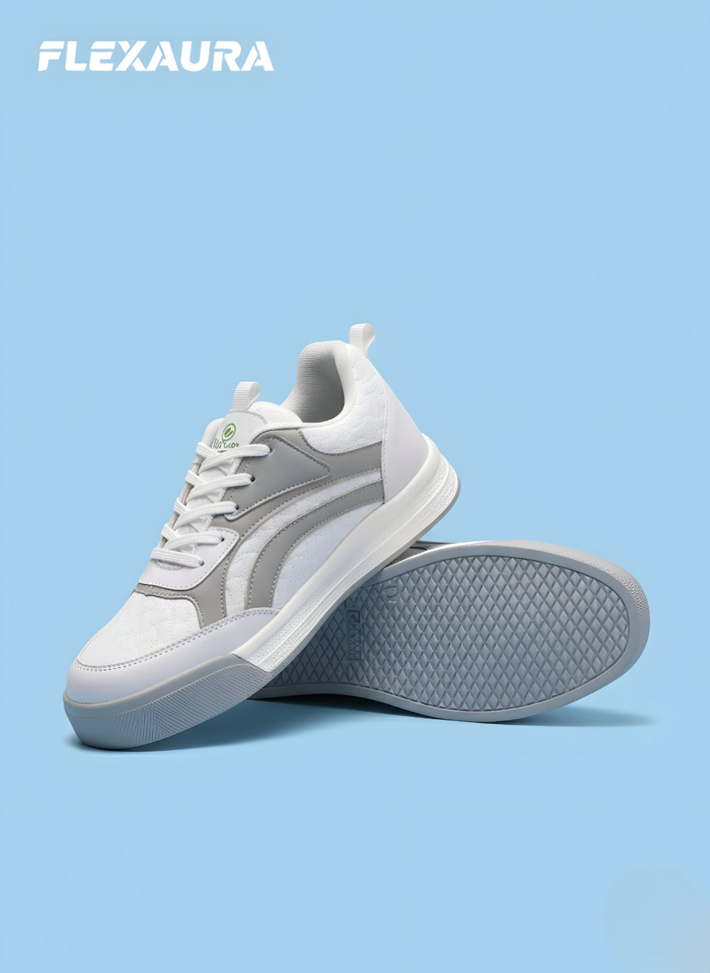 ComfortStep Dual-Tone Sneakers – White & Grey