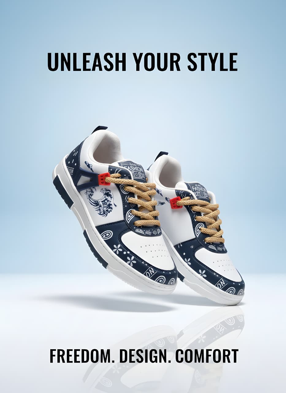 StreetWave Premium Soft-Rexine Sneakers